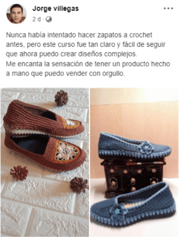 testimonio de curso de bolsos a totora como hobby